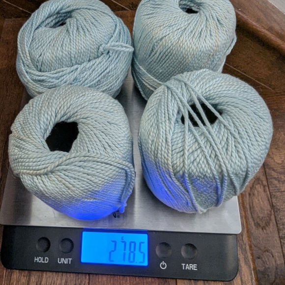 Vintage Georges Picaud Paris 100% Mercerized Cotton Yarn Lot 200 g  Blue Yellow - Picture 8 of 10